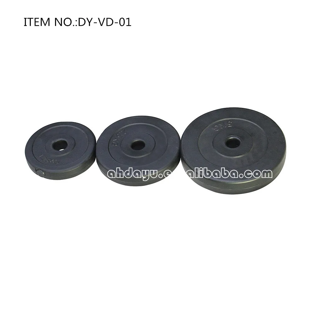 Black Plastic Round Cement Weight Plate/for Dumbbell & barbell