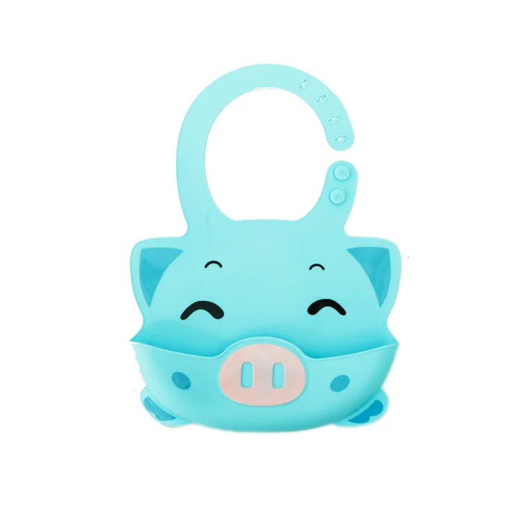 
100% Food Grade Healthy Feeding Baby Silicone Bibs with Crumb Catcher, Soft Silicone Baby Bib With Food Pocket 