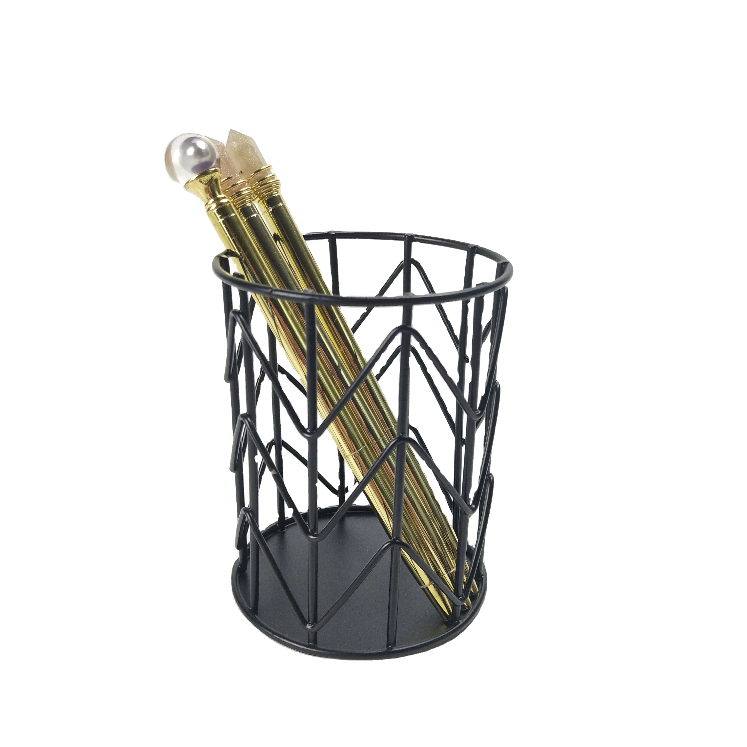 portapenne Stationary Accessories Office Supplies Organizer Metal Wire Penholder Desk Tidy Container Pencil Storage Pen Holder