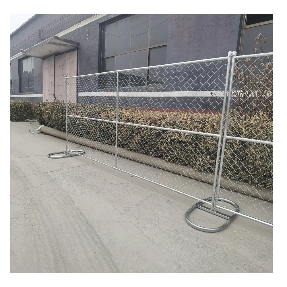 factory wholesale  galvanized 6x10  american removable temporary chain link fence panel  outdoor for  construction fence