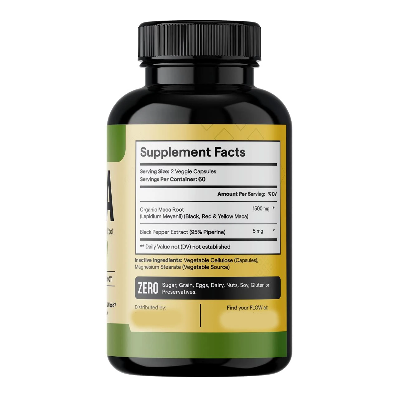 OEM Private Labels Maca Root Capsule Men Powerful Energy Supplements 60 Capsules Stress Relieve Maca Capsule For Man And Women
