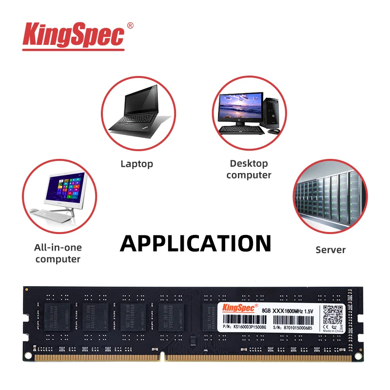 Оперативная память KingSpec 4 ГБ DDR3 оперативная ddr laotop для компьютера