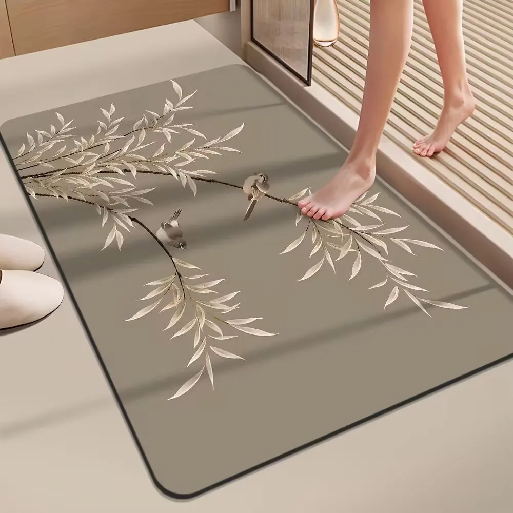 Hot sale Quick Drying Bath mat Kitchen Entrance Custom Door Mats Super Absorbent bath mat Non slip Diatom Mud Bathroom Rug