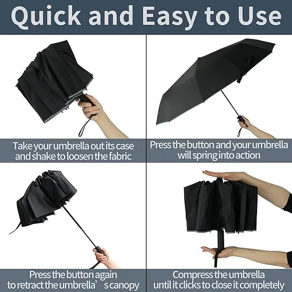 High quality umbrella Auto Open Travel  Folding for automatic umbrellas custom umbrella with logo printing