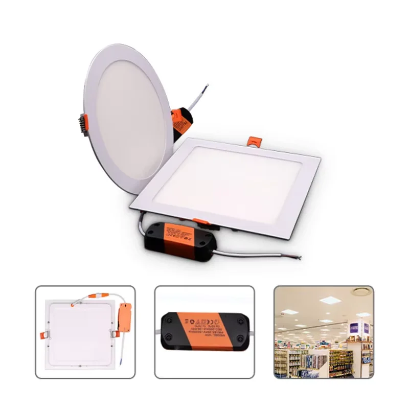 High Quality IP65 Waterproof Dimmable round Aluminum COB 32w 48w 64w LED Downlights for Home & Hotel Modern Square Design