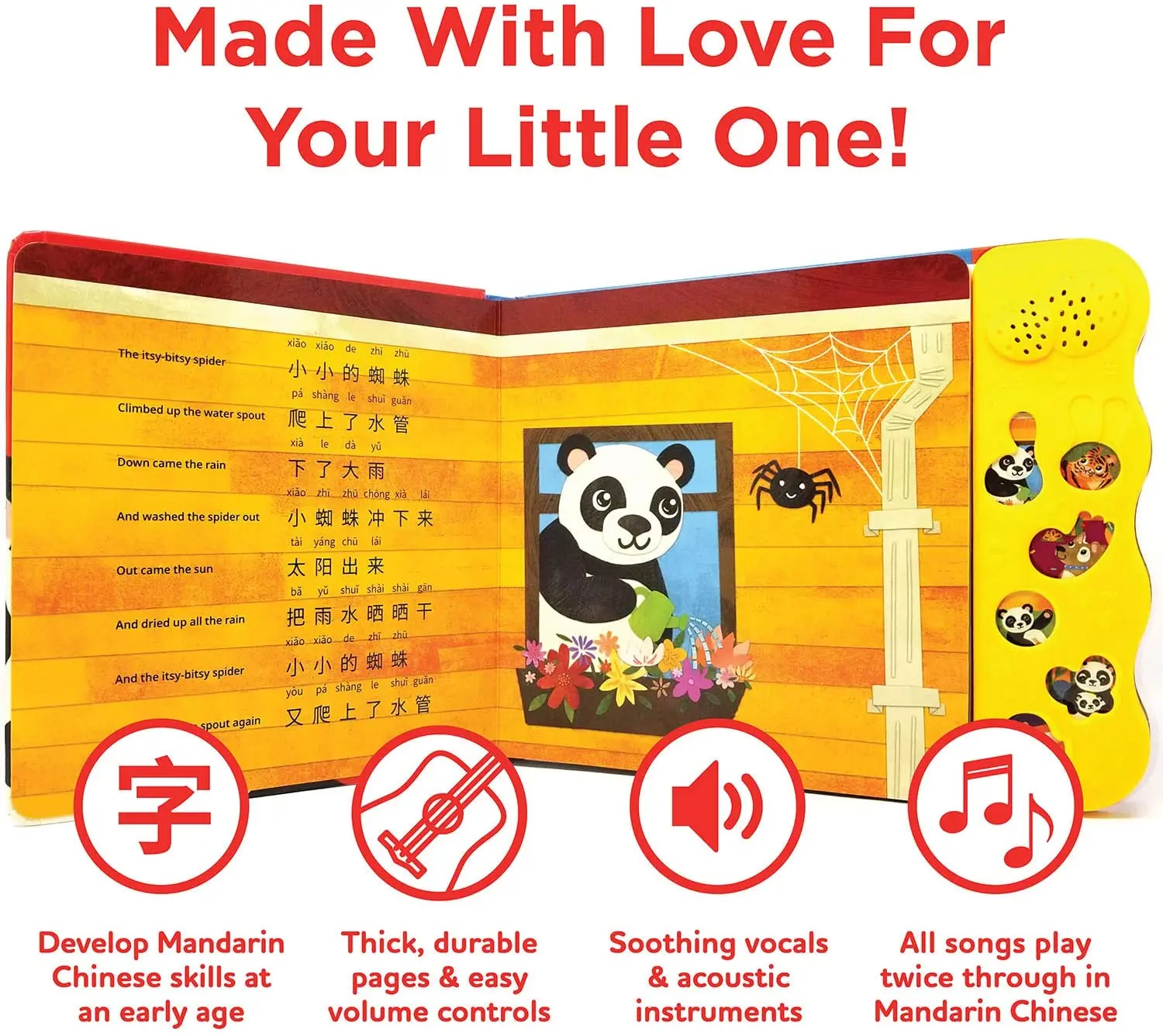 Publishing Custom Educational Cognitive Arabic Chinese Learning Toy Sound Reading Book Kids Children Fairy Tales Board Book