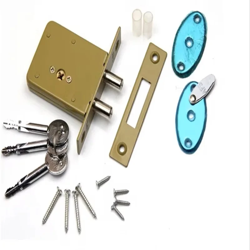 1 set DeadBolt Invisible Locks prevent lock picking double bar invisible mortise tubewell security Mortice locks