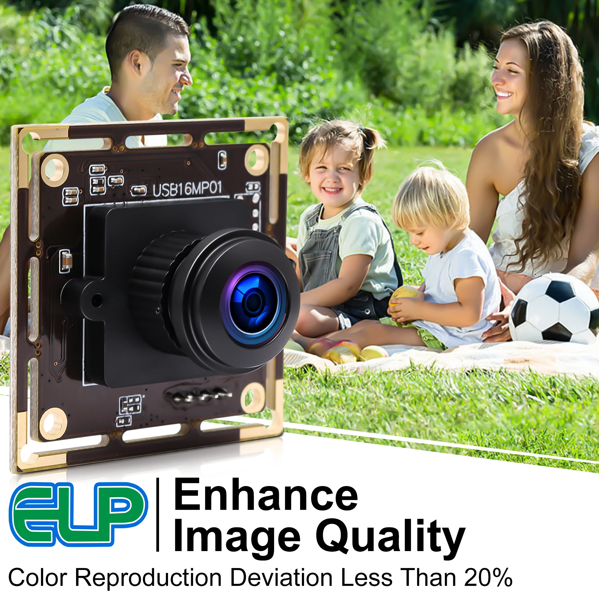 ELP 16MP 180 Degree Fisheye Lens Wide Angle IMX298 Security Industrial USB Camera Module Webcam For Robot ATM Kiosk Machines