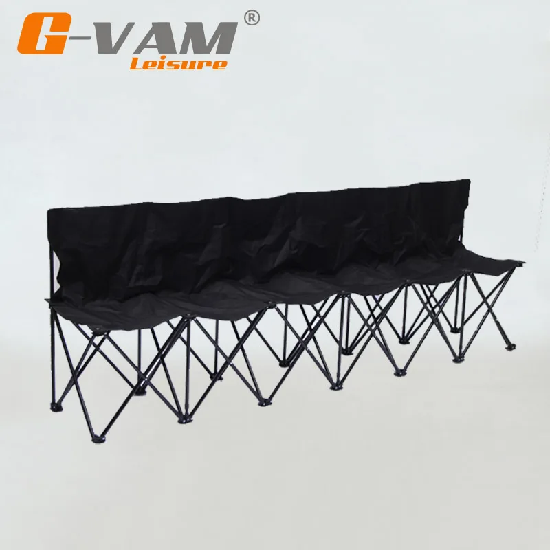 Oxford Carry Bag 6 Seats Team Sports Sideline Bench Metal Outdoor Folding Chair Sport Beach Camping Fishing Chair