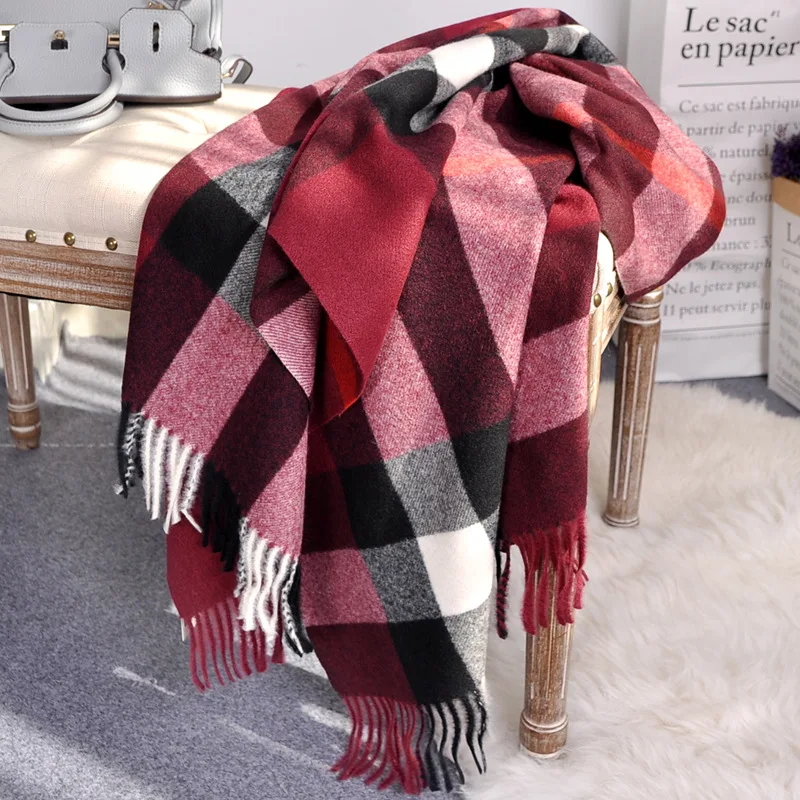190*70cm Plaid scarf for women British classic  autumn and winter warm  scarf