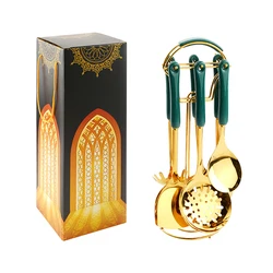 Amazon top sell stainless steel utensil kitchen  cooking tools 6pcs set kitchen accessories