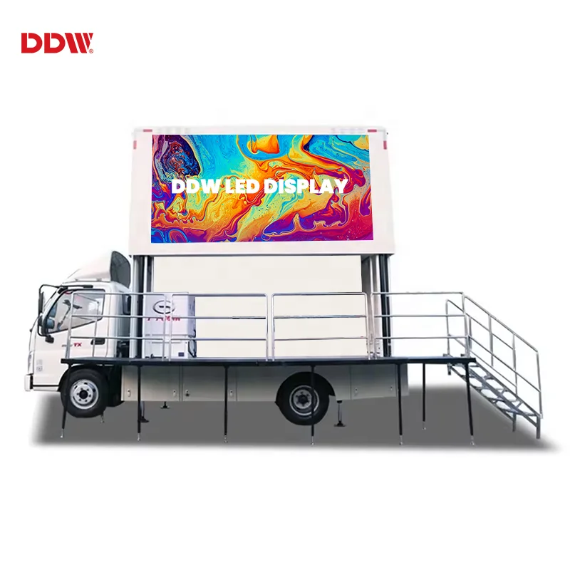 Full Color Vehicle Mounted LED Screen P3 P4 P5 Outdoor High Brightness Mobile LED Billboard Trucks With Complete System