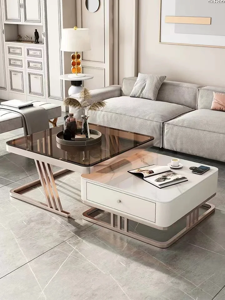 Luxury coffee table combination, simple and modern mini sofa side table, living room coffee table combination