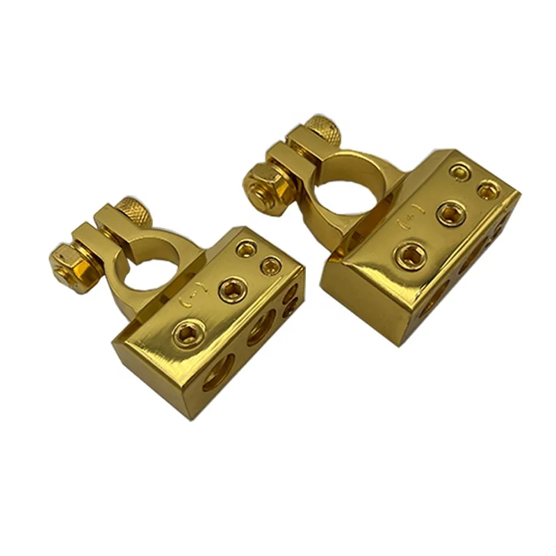 Универсальный зажим для клемм аккумулятора 12 В, положительный и отрицательный алюминиевый сплав, автомобильная аудио Модифицированная головка аккумулятора