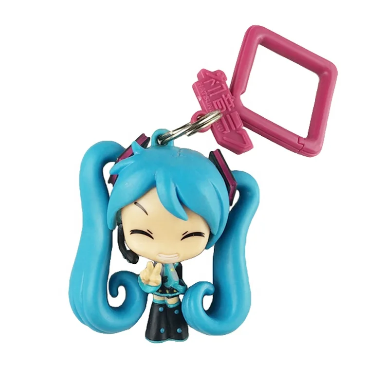 Индивидуальный дизайн 3D пластиковый брелок ПВХ аниме Miku Figural для сувенирных подарков