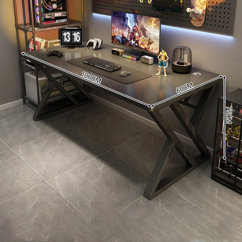 Ekintop Hot Selling Metal Leg Ergonomic Modern Style Cheap Table PC Wood Gaming Desk For Gamer