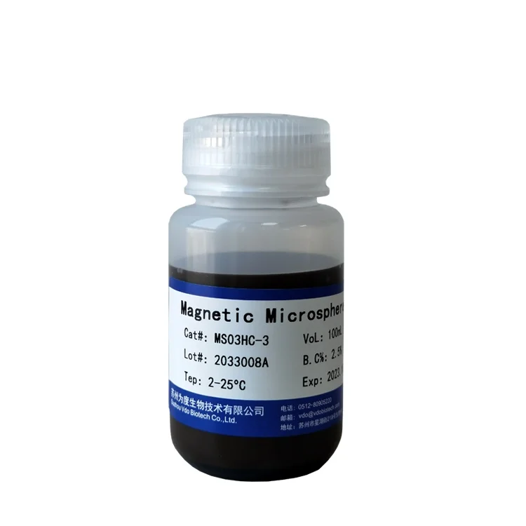 New Arrival 100mL High Speed Free Elution Nucleic Acid Extraction Magnetic Beads Magnetic Nano Microsphere