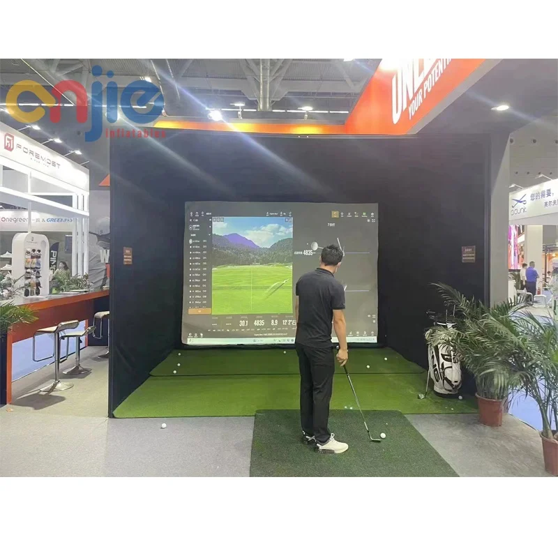 Indoor Sport Inflatable Screen Golf Simulator Tent for Sale