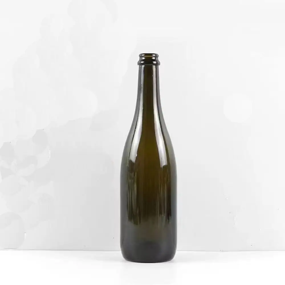 Wholesale 375ml 750ml Custom Amber Clear Glass Champagne Bottle Sparkling Wine Bottles