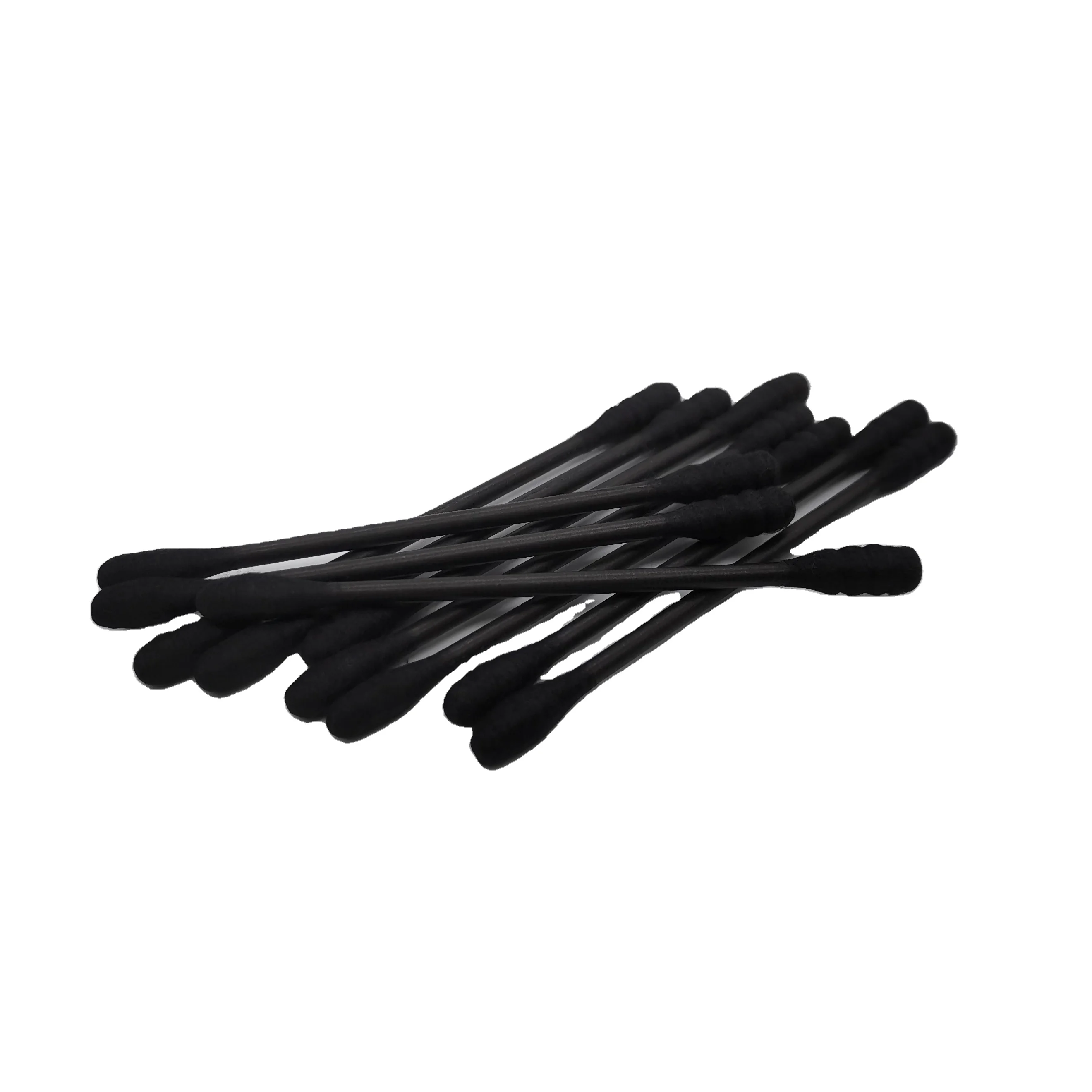 500pcs Daily used black color ear cleaner paper stick Cotton Swabs in pp box