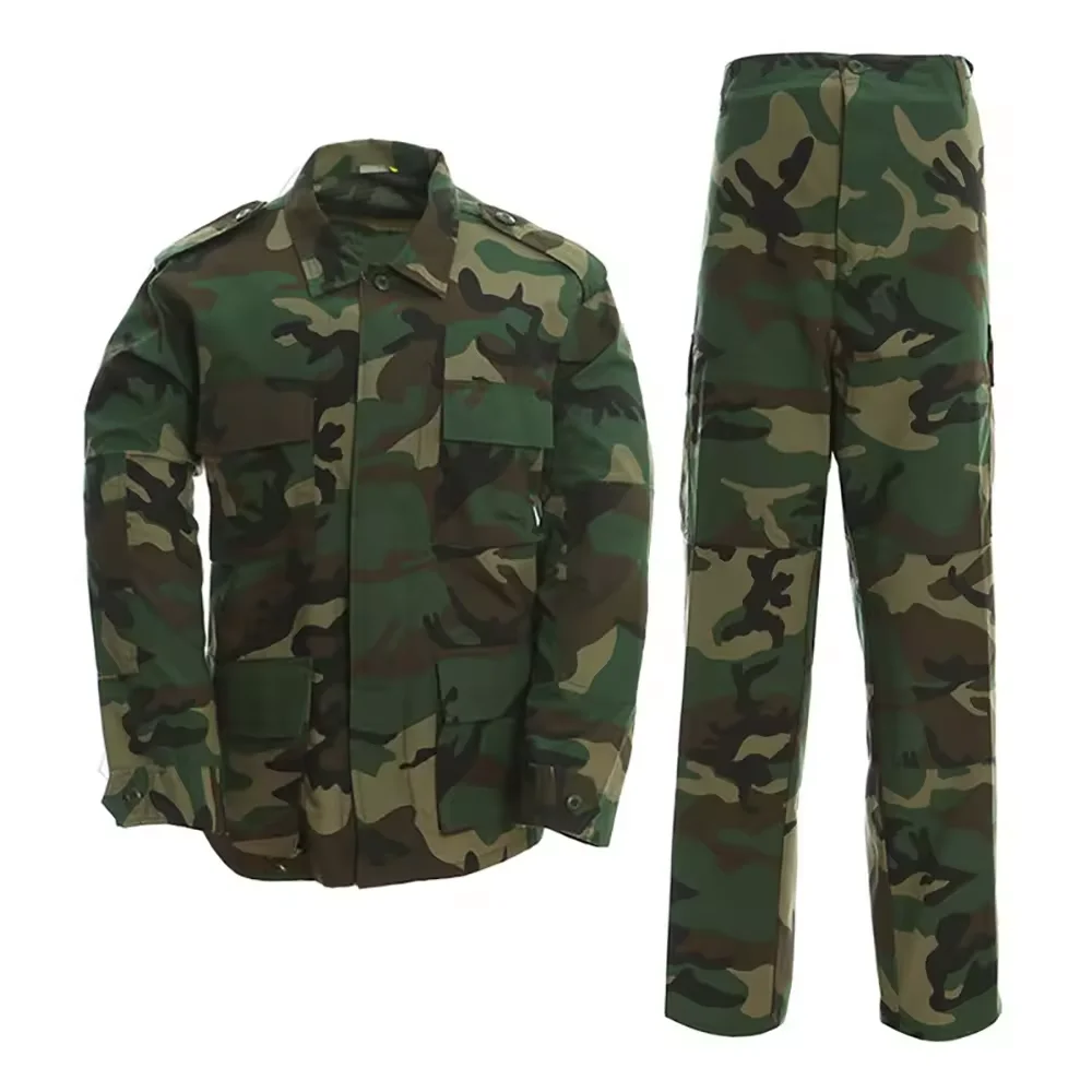 Olive green camouflage BDU uniform outdoor tactical uniform