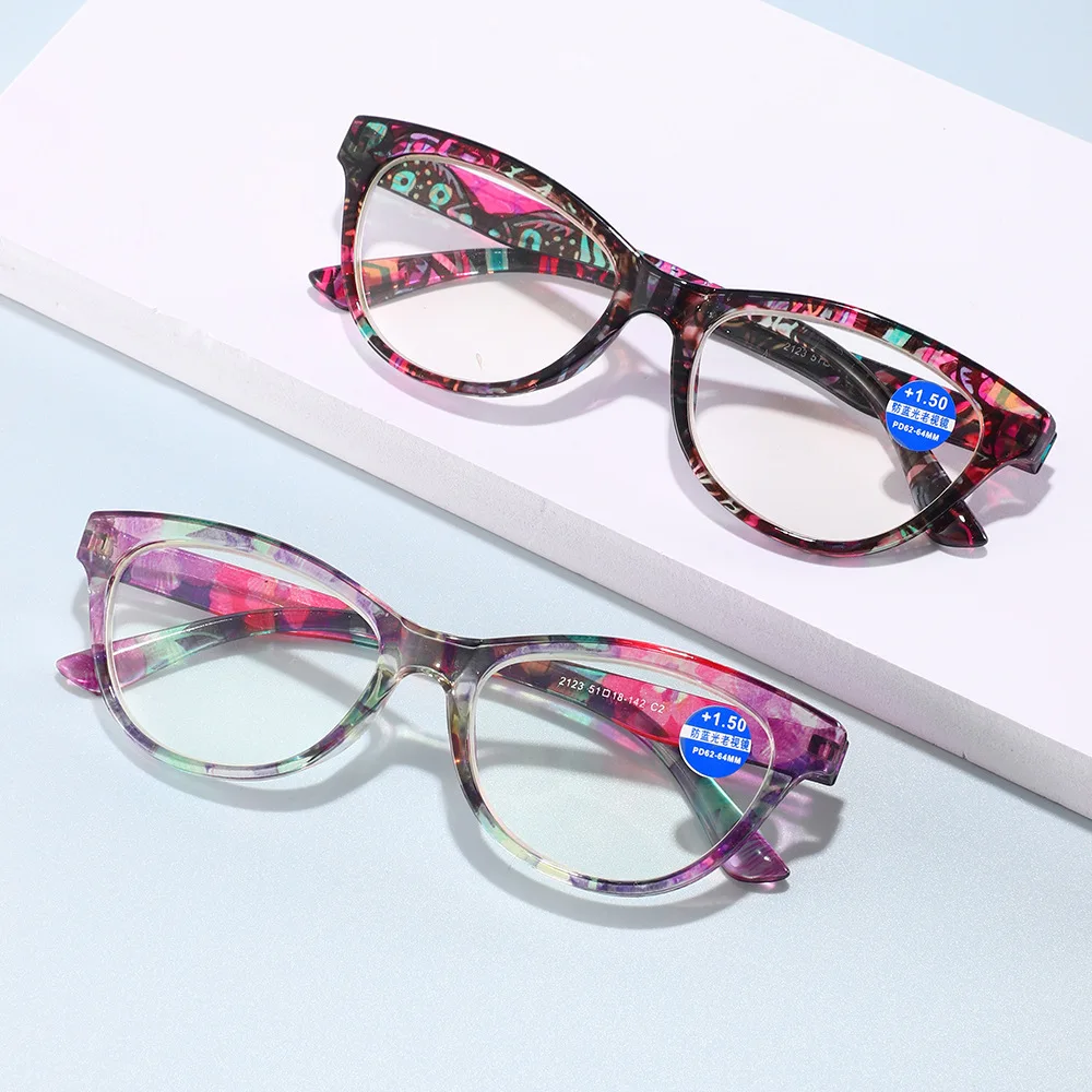 Модные Цветные горячие продажи женские очки для чтения Cateye очки с защитой от синего света с заводским логотипом