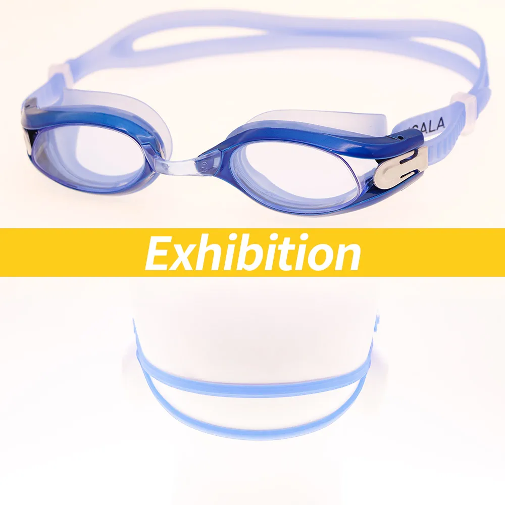 Custom Blue Silicone Swim Goggles Plating Anti Fog UV Protection swimming goggles