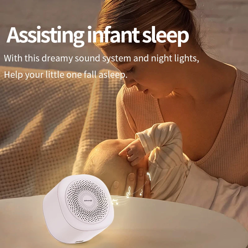 Mini Portable Sound Machine White Noise Machine 10 Soothing Sounds Adults Kids Baby Rechargeable Loud Speaker Noise