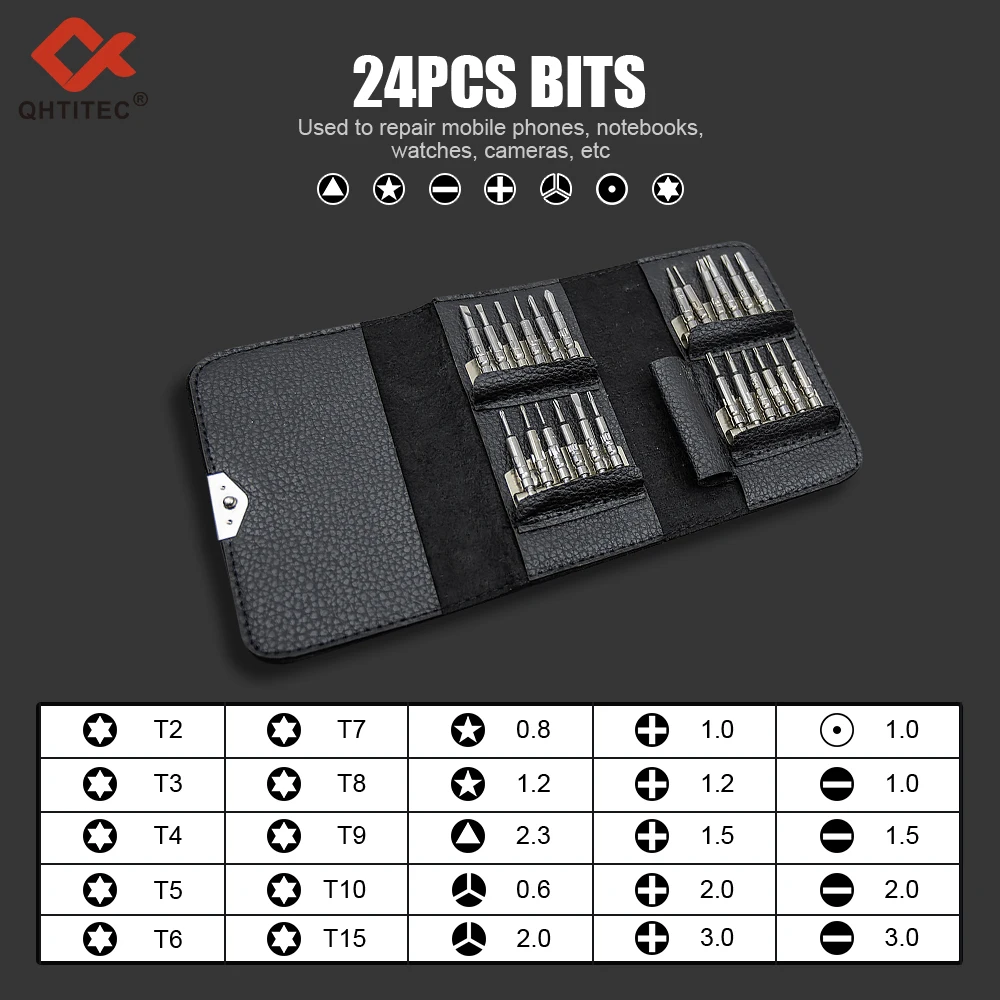 JCD KS-210 Hottest Selling Professional 24 in 1 Mobile Phone Crowbar Screwdriver Disassembly Repair Tools Set for Phone Camera