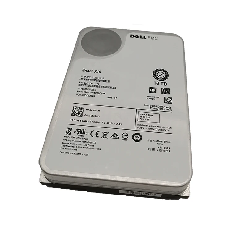 DELL Enterprise-level optimization hdd 3.5 16TB 7.2K sas sata  16 tb hard disk drive for