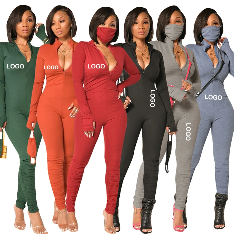 2022 new arrival spring High quality women long sleeve combinaison femme jumper suit elegant jumpsuits romper one piece jumpsuit