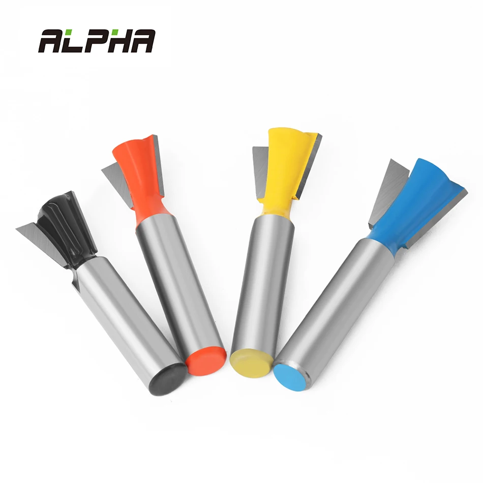 ALPHA 8MM Shank Woodworking Milling Cutter 14 Degree Cutter Dovetail Jointer Router Bits For CNC Dovetail Machine