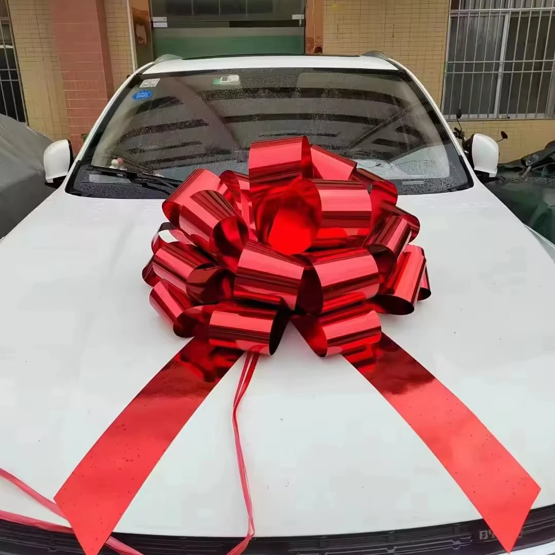 24 Inch High Glossy Large Door Car Pull Bow Wedding Car Decoration Gift Ribbon Celebrate with Bow Gift Wrapping