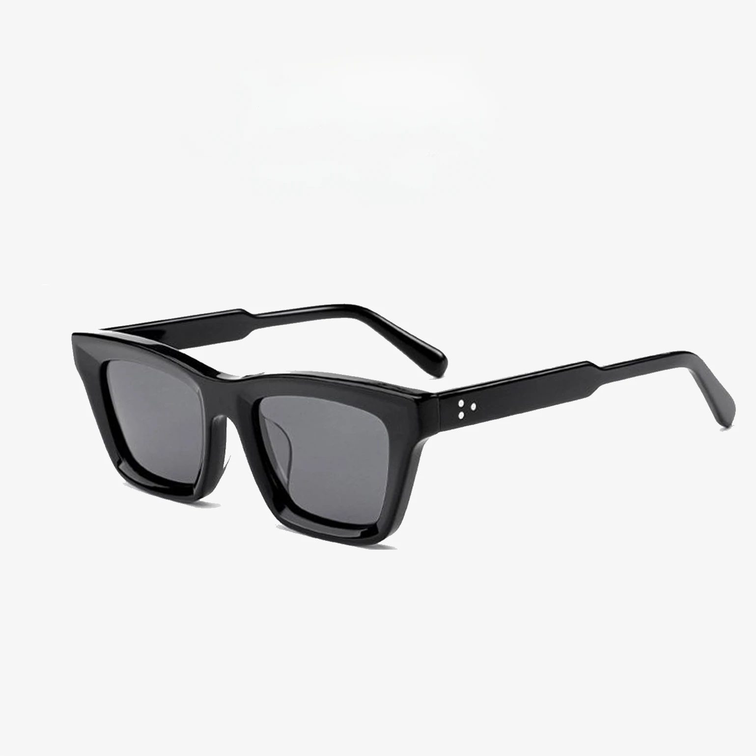 Unisex Sun glasses Classic Vintage Thick Frame Square acetate Sunglasses with Polarized Lens
