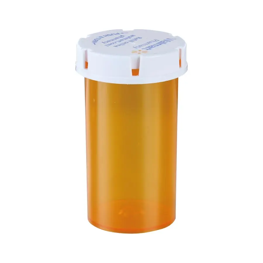 8DR 13DR 16DR 20DR 30DR 40DR 60DR Medical Amber  Empty Plastic Script Vials with Reversible Screw Cap