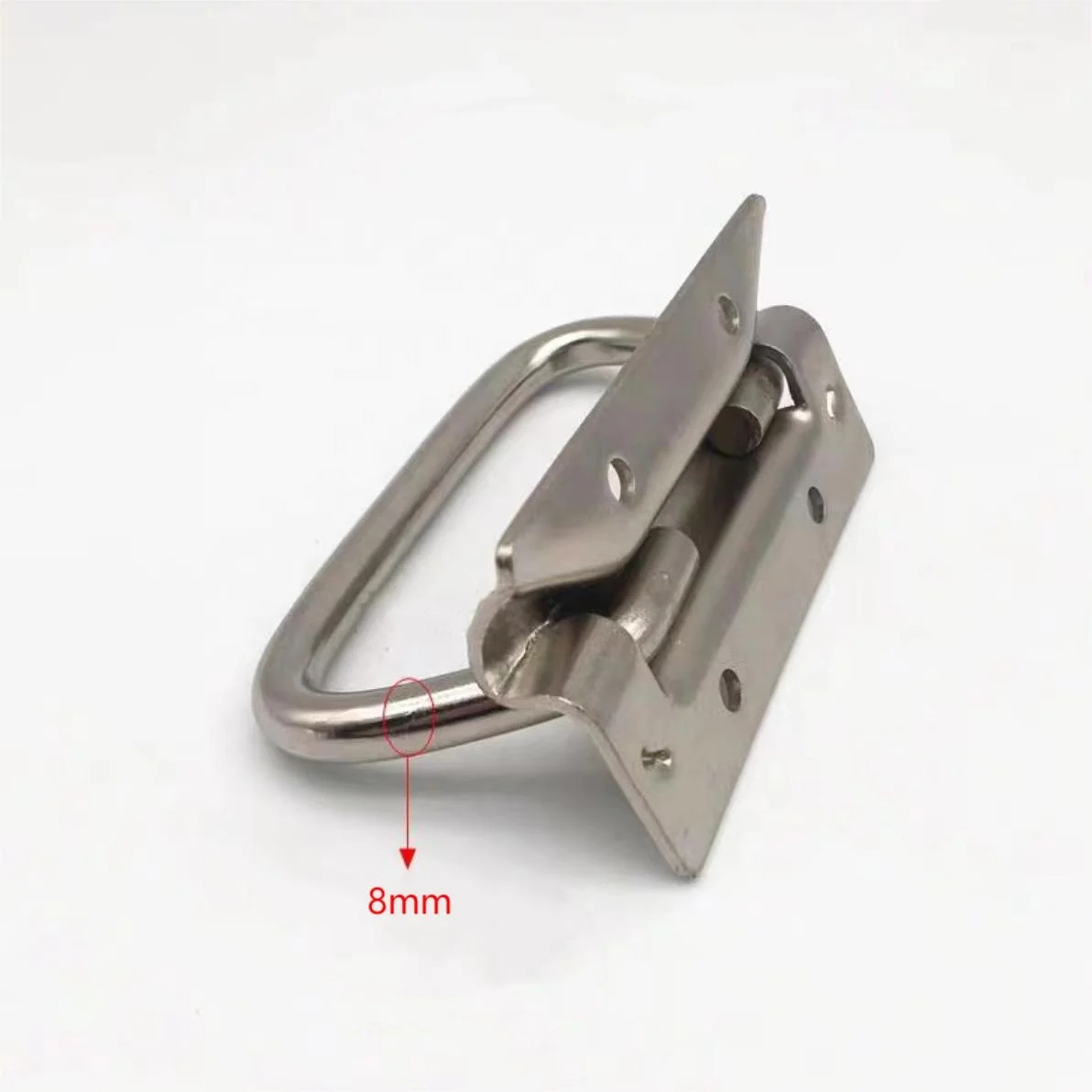 Factory Outlet Large Nickel Steel Hardware Flight Case Handle Folding Luggage Handle Toolbox Accessories