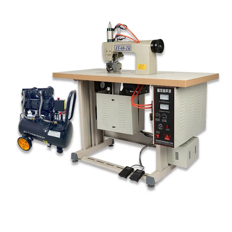 Two Motor High Speed 20Khz Air Lift Ultrasonic sewing machine with Air Compressor