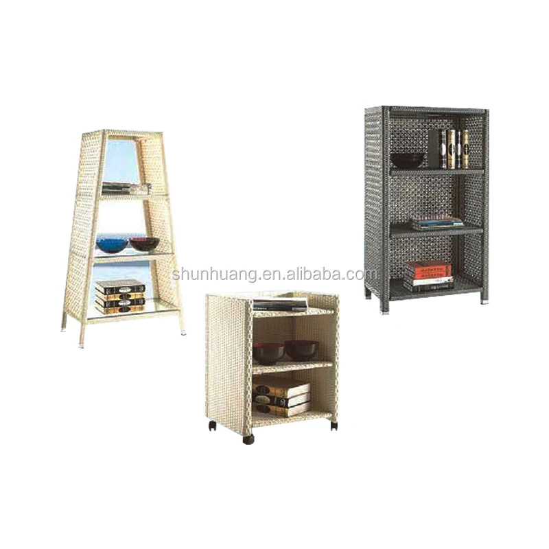 Practical outdoor garden furniture water proof rattan wicker cabinet for storage