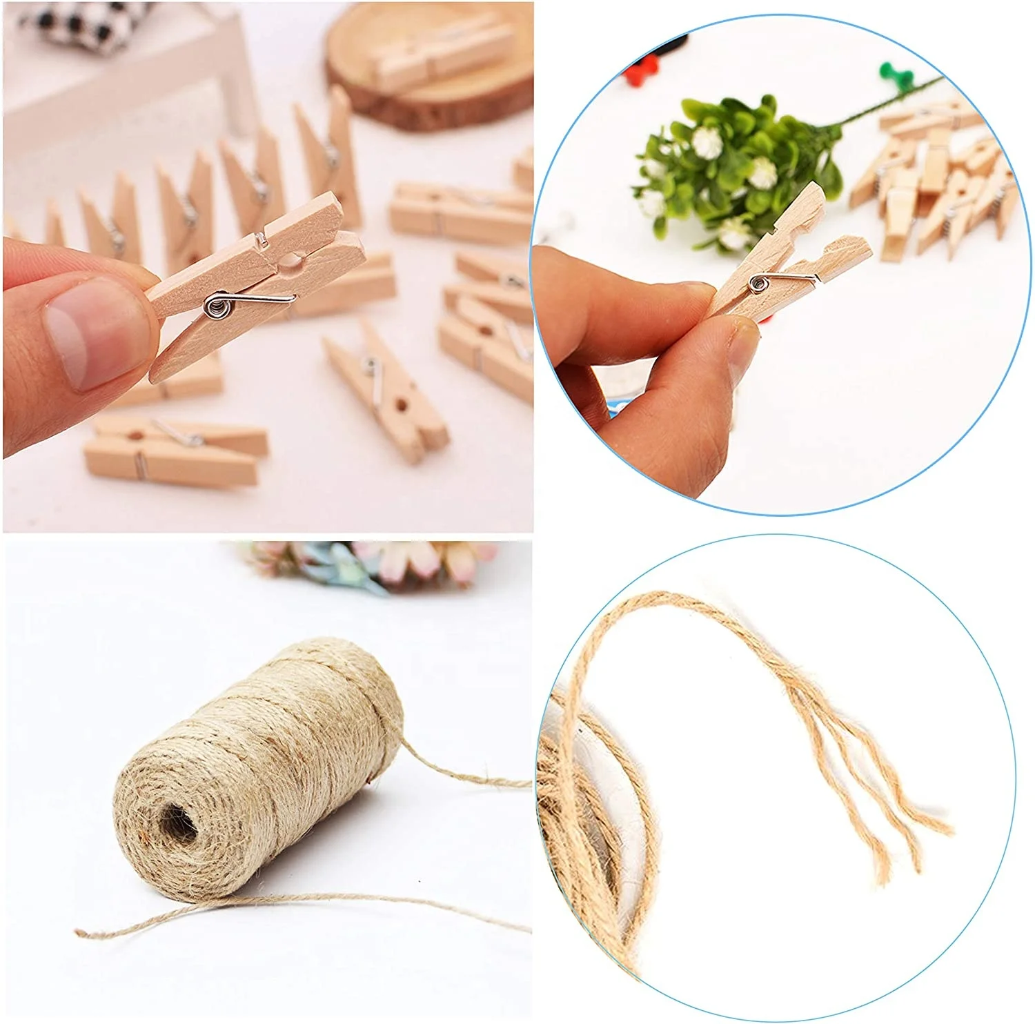 
Natural Mini Wooden Clothespins Photo Paper Peg Clips Wooden Clips For Arts 