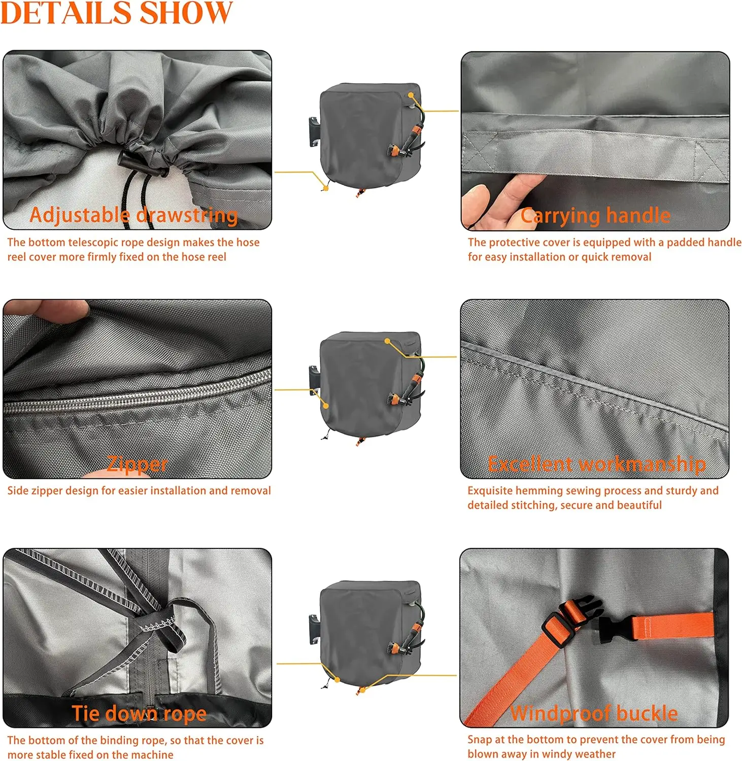Durable Auti- UV waterproof Garden Wall-mounted Hose Reel Cover Protect your Retractable Garden Hose Reel and prolongOEM ODM