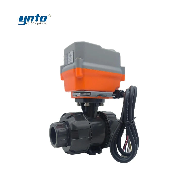 YNTO 220VAC 12V on/off ball valve DC24V stainless steel UPVC valve