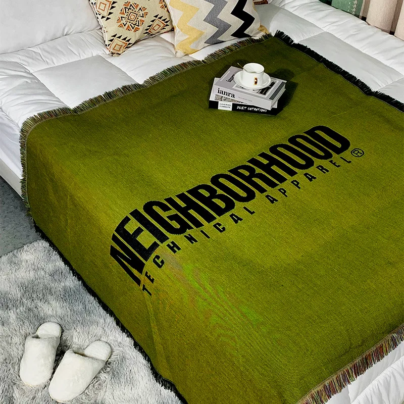 Wholesale vintage custom logo cotton polyester macrame camping mat woven picnic blanket for outdoor beach decor