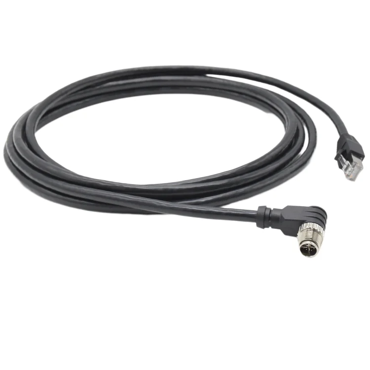 Качественный штекер CAT 6A X код 8pin штекер к разъему RJ45 поставщик M12 разъем 8-контактный водонепроницаемый кабель