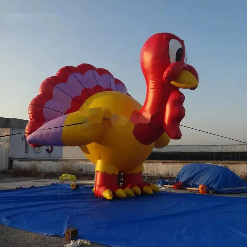 wholesale Giant Vivid Inflatable Turkey Inflatable Ostrich Mascot Model Blow Up Animal Balloon For Thanksgiving Decoration