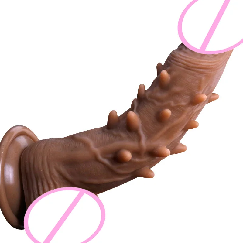 Female Masturbation Huge Silicone Barbed Dildo Liquid Silicone Realistic Dildos with Suction Cup for Adults