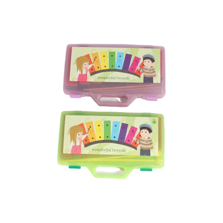 Wooden  Kids 8 Keys Xylophone Music Instrument Education Toys Wooden Hand Knock Piano Toys