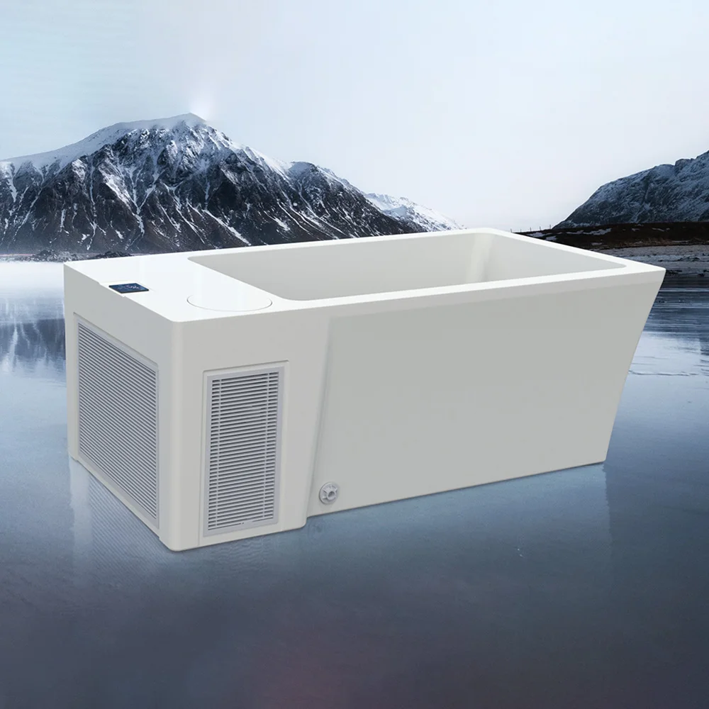 Ozone Disinfection System One Piece Acrylic Cold Plunge Pool Ice Bath All in One Cold Plunge Tub With Water Chiller