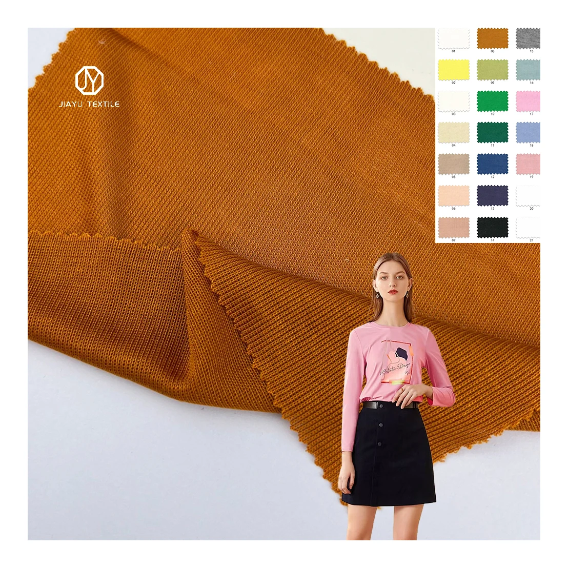 100% Tencel Lyocell  40S Tencel Rib Fabric 105gsm Comfortable Breathable dress T-shirt Home Wear Material Fabric