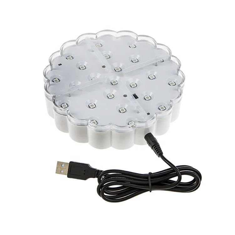China wholesale New product hot Wedding Supplies 6 inch RF remote controlled table centerpieces led base light for Events