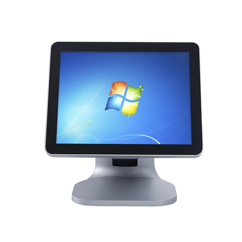 New Design Aluminium Alloy Payment Terminal POS Machines Custom Logo Silver Canteen Touch POS System Cash Register